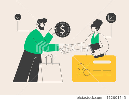 Personalized selling abstract concept vector illustration. 112001543