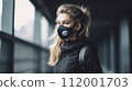 cool woman wearing a mask 112001703
