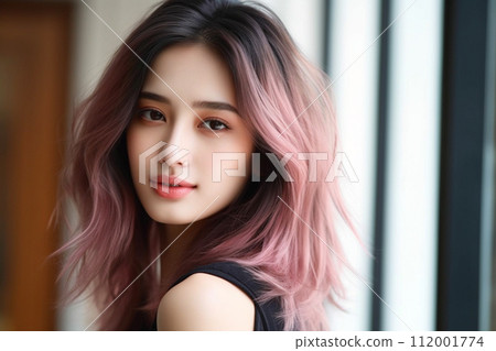 七彩髮色女模特兒 七彩髮色女模特兒 112001774