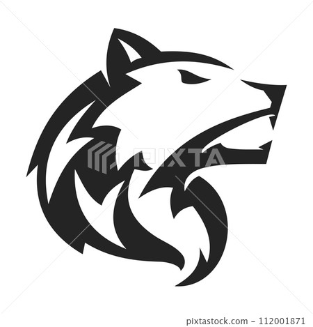 Wolf Logo template Isolated. Brand Identity. Icon Abstract Vector graphic 112001871