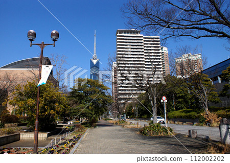福岡市通往海濱百道海濱公園的步行路線「海螺山街」的風景 112002202