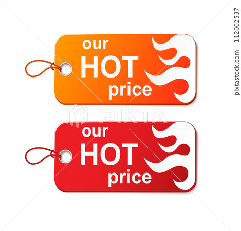 hot price labels with fire hot price labels with fire 112002537