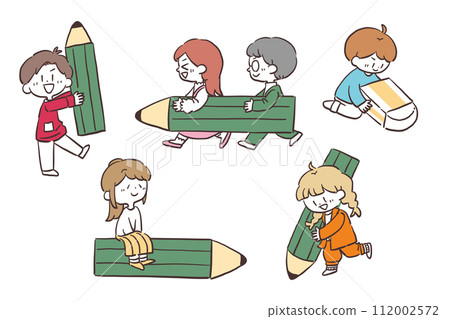 兒童學習插畫素材 112002572