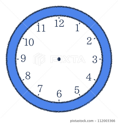 沒有指針的時鐘的蠟筆插圖 沒有指針的時鐘的蠟筆插圖 112003366