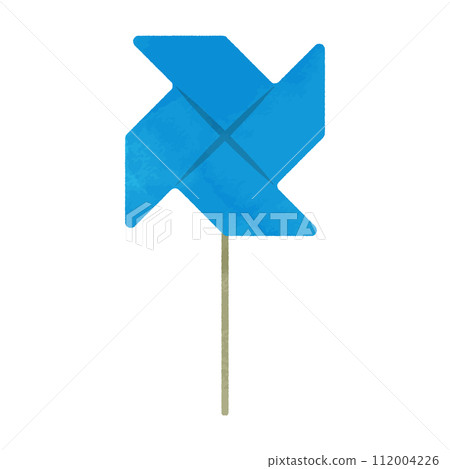 Watercolor illustration of windmill 112004226