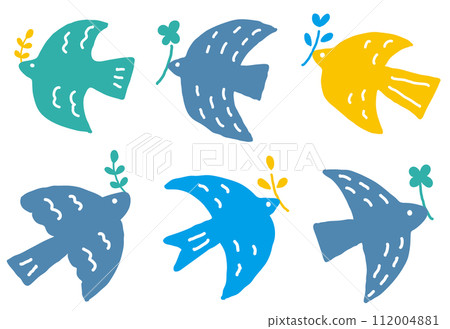 Scandinavian style blue bird 112004881