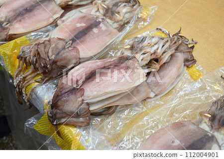 Seafood Market Seafood food. Korean dried squid Seafood Market Seafood food. Korean dried squid 112004901