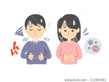 胃痛的男女食物中毒圖 112005061