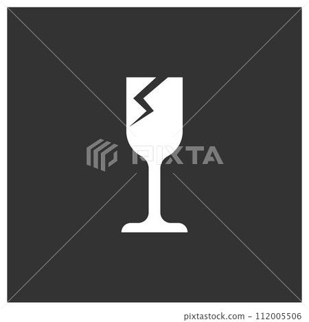 broken drinking glass icon vector template broken drinking glass icon vector template 112005506