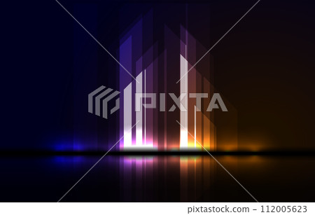 Bright glowing neon stripes abstract technology background Bright glowing neon stripes abstract technology background 112005623