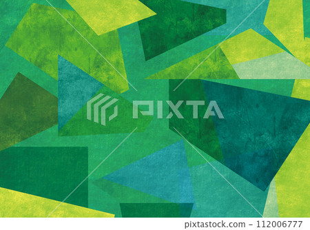 Green background with Japanese paper texture 112006777