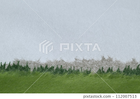 Background material of a prairie image made with Japanese paper Background material of a prairie image made with Japanese paper 112007513