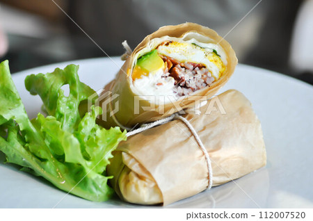 kebab ,pork wraps or taco or vegetable roll or mexican rolls or beef wrap or egg rolls 112007520