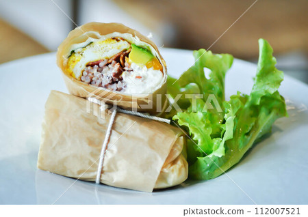 kebab ,pork wraps or taco or vegetable roll or mexican rolls or beef wrap or egg rolls 112007521