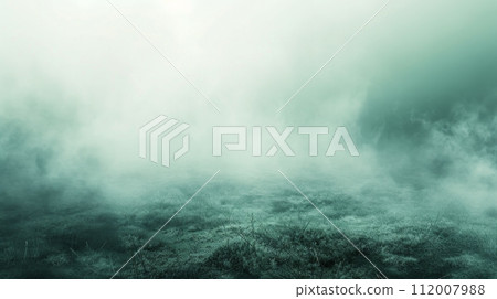 Soft layers of fog-like textures create a dreamy and surreal atmosphere 112007988