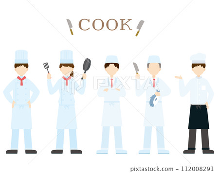 Chefs taking various poses 112008291