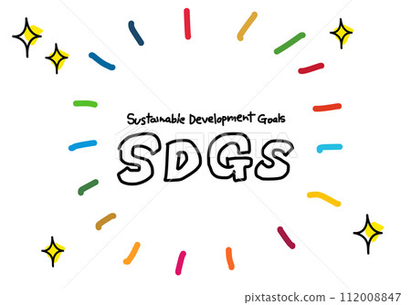 SDG doodle style icon line drawing 112008847