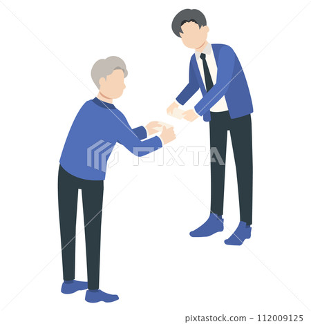 商務人士交換名片的插圖 商務人士交換名片的插圖 112009125