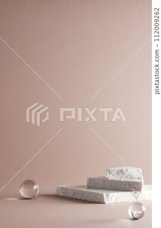 Pastel toned background with broken stones and natural objects. Pastel toned background with broken stones and natural objects. 112009262