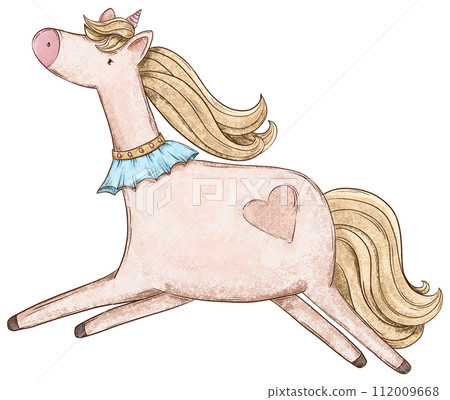 Hand Drawn Cute Unicorn Illustration, Pencil style baby kids art drawing Hand Drawn Cute Unicorn Illustration, Pencil style baby kids art drawing 112009668