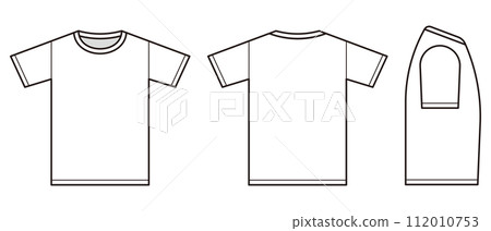 Pictorial illustration of short-sleeved T-shirt 112010753