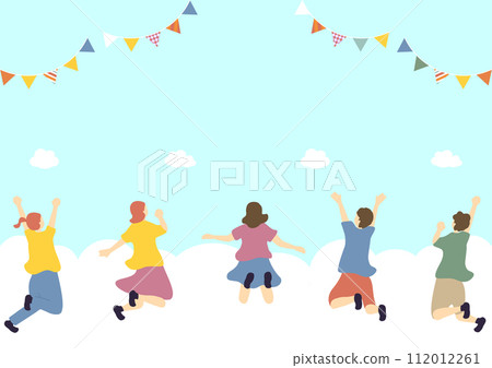 people jumping up and down 112012261