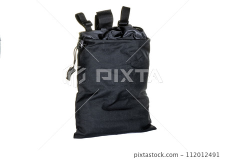 Backpack bag gear protective color khaki, tactical sports equipment isolated on white background Backpack bag gear protective color khaki, tactical sports equipment isolated on white background 112012491