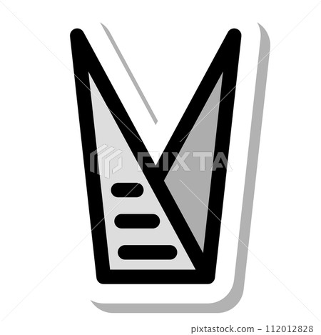 Sticker work tool single item icon tweezers Sticker work tool single item icon tweezers 112012828