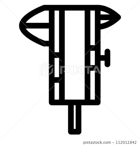 Line drawing work tool single item icon caliper 112012842