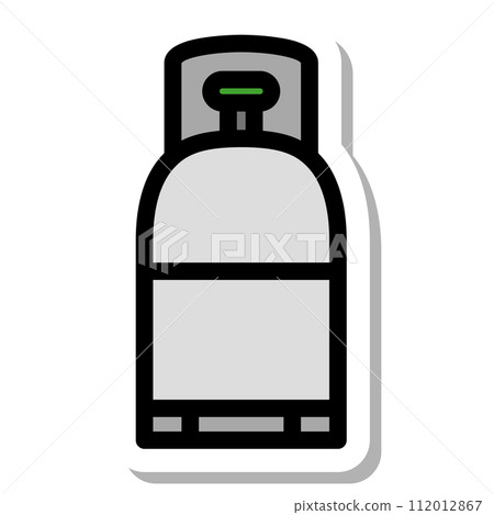 Sticker work tool single item icon gas cylinder 112012867