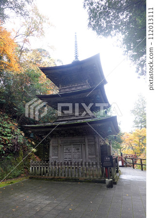 Three-storied pagoda of Natadera Temple Three-storied pagoda of Natadera Temple 112013111