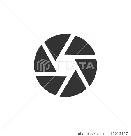 Aperture Diaphragm icon flat 112013137