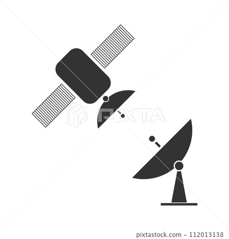 Satellite Connection icon flat 112013138