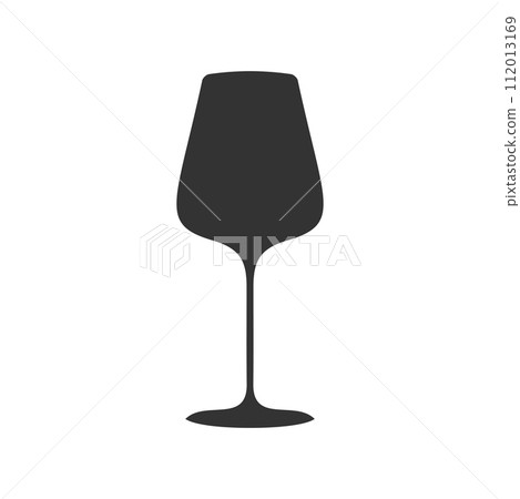 Glass Cup for Wine or Champagne icon flat 112013169