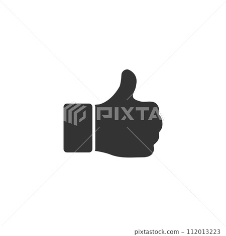Hand Thumb Up, Like icon flat 112013223