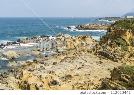 The landscape of the coastal rock at Heping Island Park in Keelung City, Taiwan. The landscape of the coastal rock at Heping Island Park in Keelung City, Taiwan. 112013441