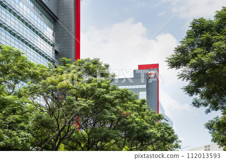 Taiwan Semiconductor Manufacturing Company (TSMC) plant in Hsinchu Science Park, Taiwan, TSMC is the world's largest dedicated independent semiconductor foundry. 112013593