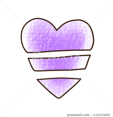 Loose and simple cut heart, single item, analog style 112013602