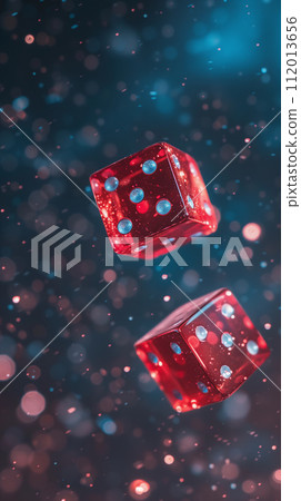 AI-generated content. Colorful Image with Casino Dice 112013656