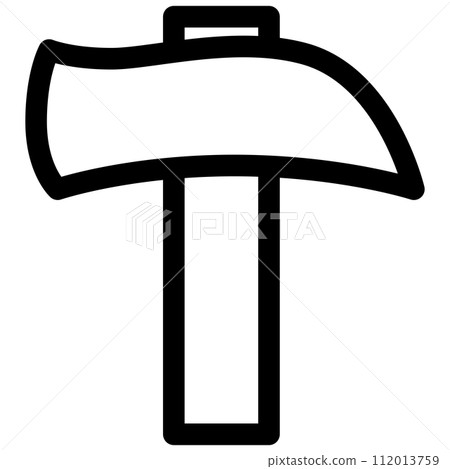 Line drawing work tool single item icon hammer 112013759