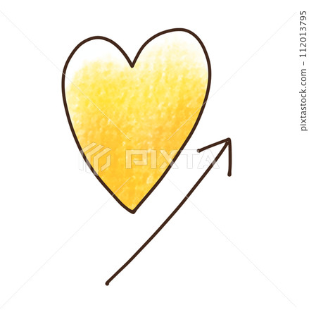 Loose and simple rising heart, single item, analog style 112013795