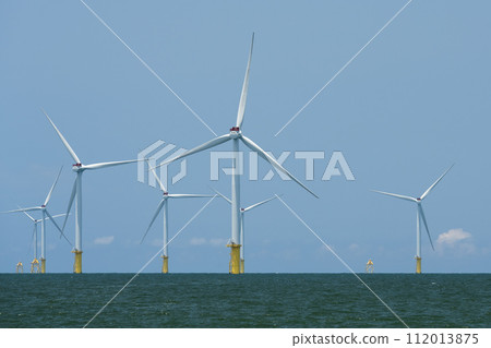 View of the Offshore wind power systems off the western coast of Taiwan. View of the Offshore wind power systems off the western coast of Taiwan. 112013875