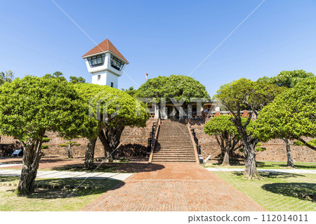 The building view of the Anping Old Fort in Tainan, Taiwan which is the earliest fortress building in Taiwan. The building view of the Anping Old Fort in Tainan, Taiwan which is the earliest fortress building in Taiwan. 112014011