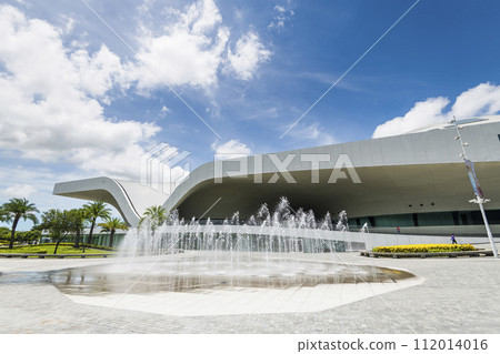 Building view of the National Kaohsiung Center for the Arts (Weiwuying) in Taiwan. The site was originally a military compound and was reconstructed as an arts center. Building view of the National Kaohsiung Center for the Arts (Weiwuying) in Taiwan. The site was originally a military compound and was reconstructed as an arts center. 112014016