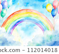 彩虹、氣球和雲彩。 112014018