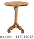 Tall brown wooden classic retro book table hand drawn watercolor 112014052