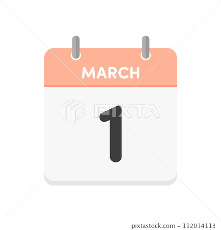 3月1日・3月1日每日日曆圖示 - 3/1活動和本月第一個圖像素材 112014113