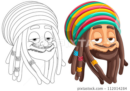 Colorful Rasta Character Illustration 112014284