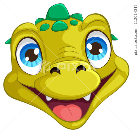 Cheerful Cartoon Crocodile Face Cheerful Cartoon Crocodile Face 112014315