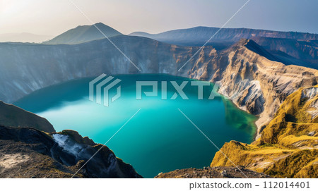 Lake formed in the crater 112014401